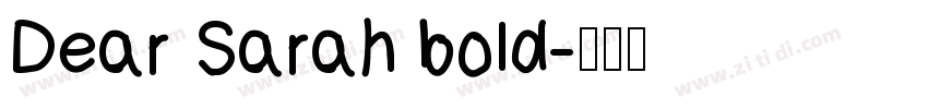 Dear Sarah bold字体转换